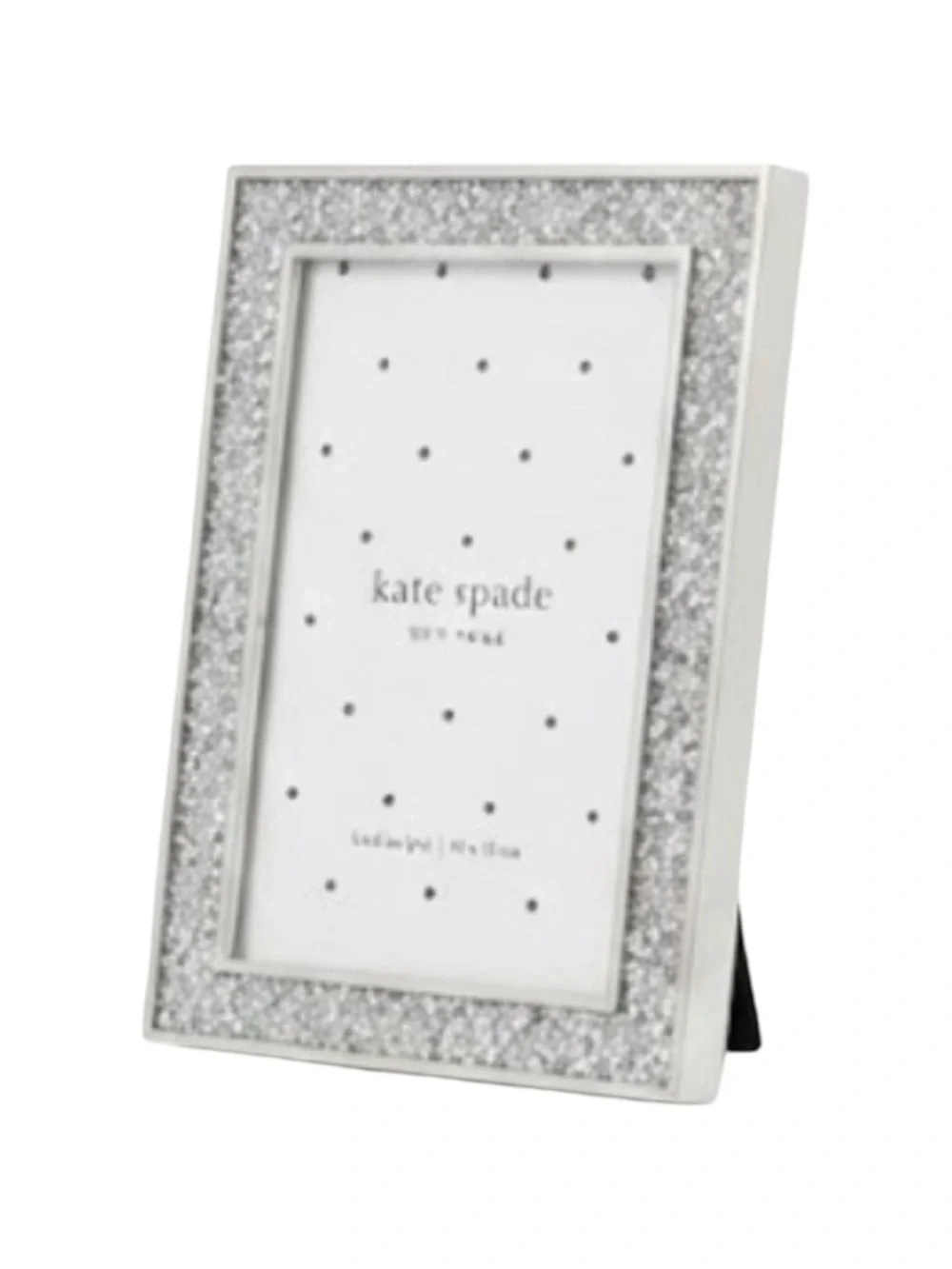 Kate Spade x Lenox Sitting Pretty Silver Glitter 4x6 Picture Frame NEW